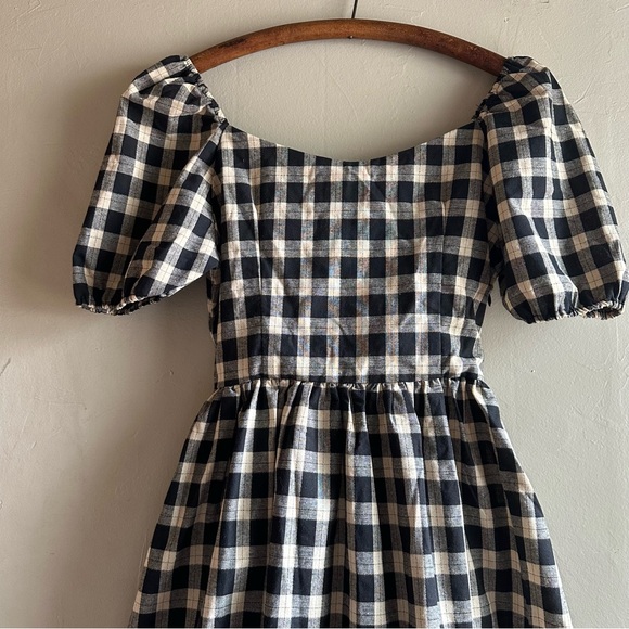 Cotton gingham lace bodice dress - Picture 7 of 8
